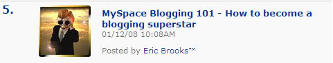 How to be a blogging superstar on MySpace...