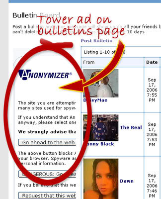 Tower ad from bulletins page... BLOCKED