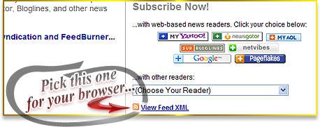 Choose "View Feed XML" for Live Bookmarks
