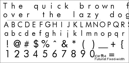 Futurist Fixed-width